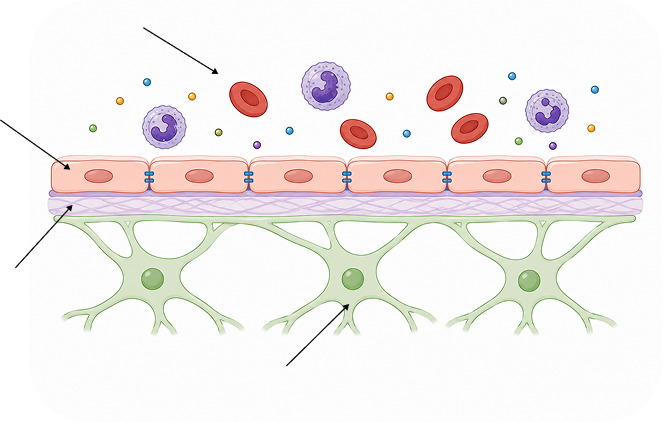 Blood-brain barrier diagram